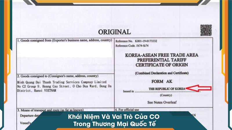 Khái Niệm Và Vai Trò Của CO Trong Thương Mại Quốc Tế