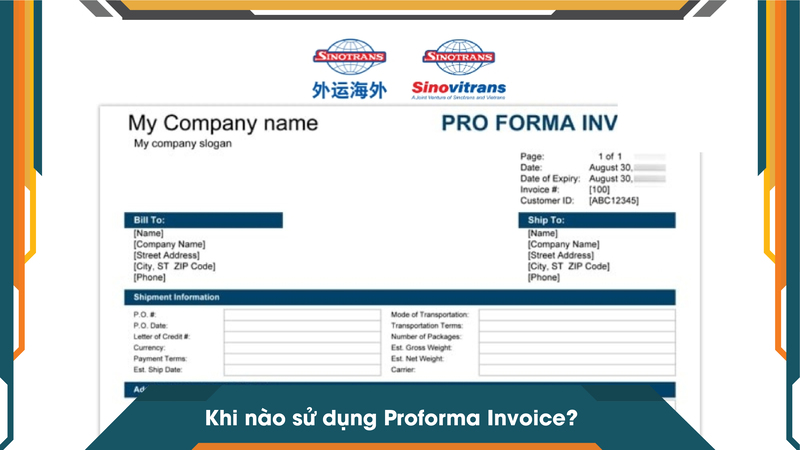 Khi nào sử dụng Proforma Invoice?
