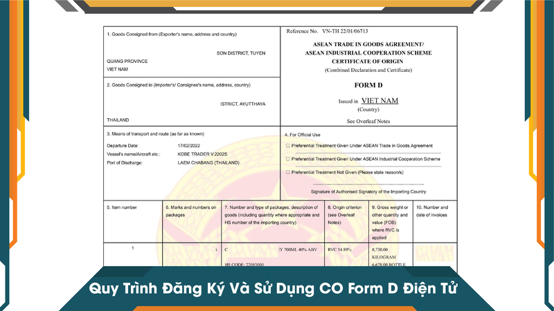 Quy Trình Đăng Ký Và Sử Dụng CO Form D Điện Tử
