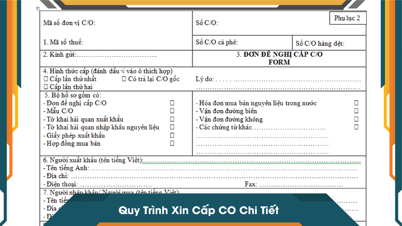 Quy Trình Xin Cấp CO Chi Tiết