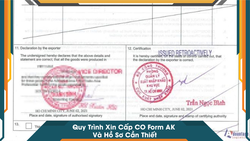 Quy Trình Xin Cấp CO Form AK Và Hồ Sơ Cần Thiết