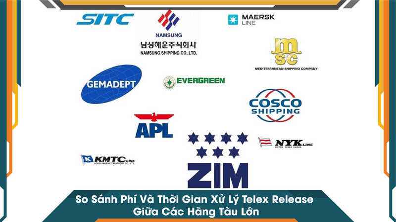 So Sánh Phí Và Thời Gian Xử Lý Telex Release Giữa Các Hãng Tàu Lớn